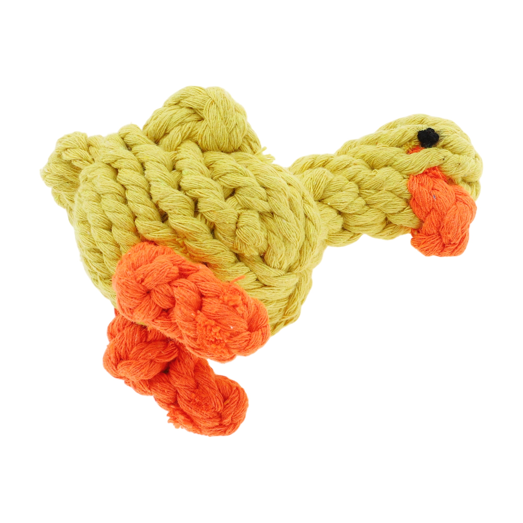 Unique Bargains Puppy Teethings Chewer Bear Shape Dog Chew Rope Braided Cotton Teeth Cleaning Rope Assorted Color Duck Shape Yellow 2 Pcs