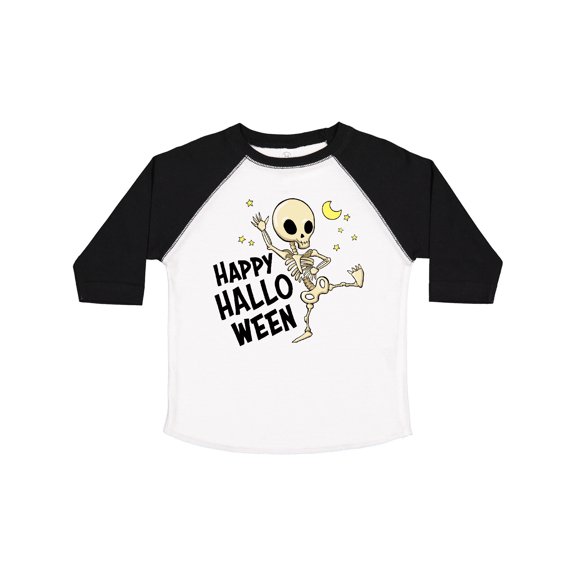 Inktastic Happy Halloween with Dancing Skeleton Boys or Girls Toddler T-Shirt