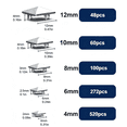 Pyramid Stud Rivet Lohol 1000Pcs Pyramid Studs Rivets Kit, 5 Sizes 4mm-12mm Metal Spikes ...