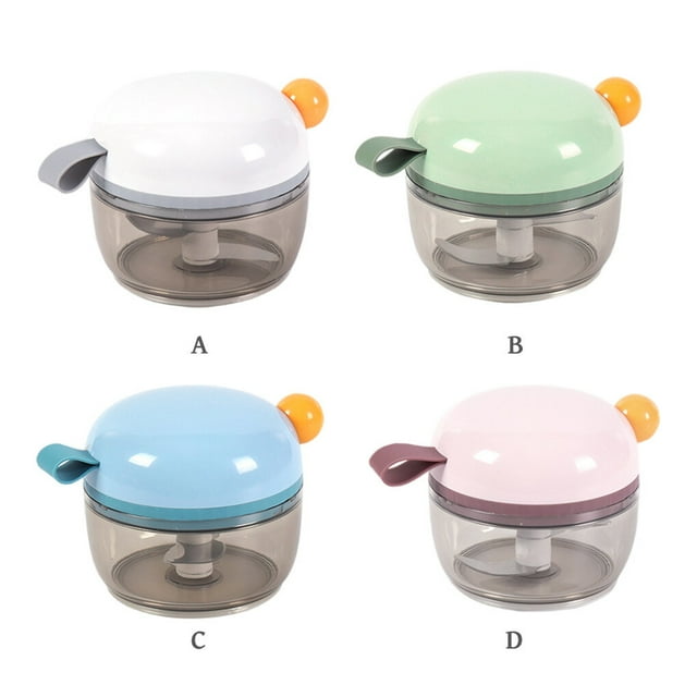 Ruiboury Mini Garlic Chopper Lightweight Grinder Wireless Crusher Manual Portable Masher Condiment Handheld for Fruits Meat sky blue