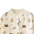 thumbnail image 4 of Unisex Kids 2-Piece Casual Set - 100% Cotton Long Sleeve Multicolor Bear Print Loose for Kidss Kidss 6 Months-4 Years Easy On/Off,Size 73, 4 of 5