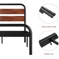 thumbnail image 5 of Metal Bed Frame with Wood Headboard, Heavy Duty Platform Bed Frame, King Size, 5 of 7