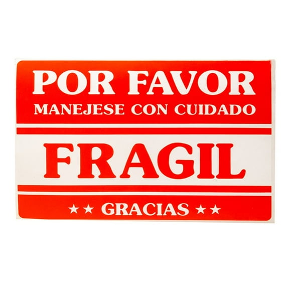 PAQ. 100 ETIQUETA ADHES FRAGIL BCO