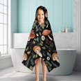 thumbnail image 6 of Brown Mushroom Daisy Black Pattern Hooded Bath Towel，50"x30" for Ages 3 To 12 Kids, Quick Dry Lightweight Soft Microfiber Hood Beach Towel Cover Up for Kids, 6 of 7