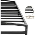 thumbnail image 4 of Profile Metal Bed Frame with Arch Headboard & Footboard, Heavy Duty Platform Base, Noise-Free, No Box Spring Needed, Easy Assembly, Twin, Black-10 inch, 4 of 7