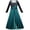 Green, variant on Girls 3D Printed Long Sleeve Winter Princess Dress Cosplay Costume Role Play Outfit