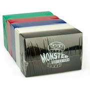 Monster Protectors Double Deck Storage Box- 5 Pack Magnetic Locking Dual Trading Card Game Storage Case w Removable Compartments- Holds 150 Cards- Fits All Standard and Smaller Size MTG and TCGs