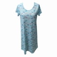 thumbnail image 5 of Sakmal Casual Womens Moo Moo Nightgown Short Blue Loungewear Print Short Sleeve Nightgowns for Women, 5 of 5