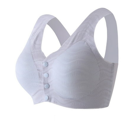 Black of Friday Deals!Clearance Staron Bras for Older Women No Underwire Comfort Bra Wireless Comfortable Bra Stretch Front Button Bras Breathable Bra