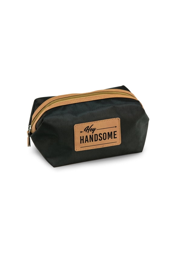 Hey Handome Water Resistant Nylon Dopp Kit w/ Saddle Accents
