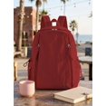 thumbnail image 5 of Gustave Nylon Backpack Purse for Women Multi-Pocket Lightweight 14" Laptop Travel Backpack Casual Daypack for Daily Work College(Red), 5 of 8