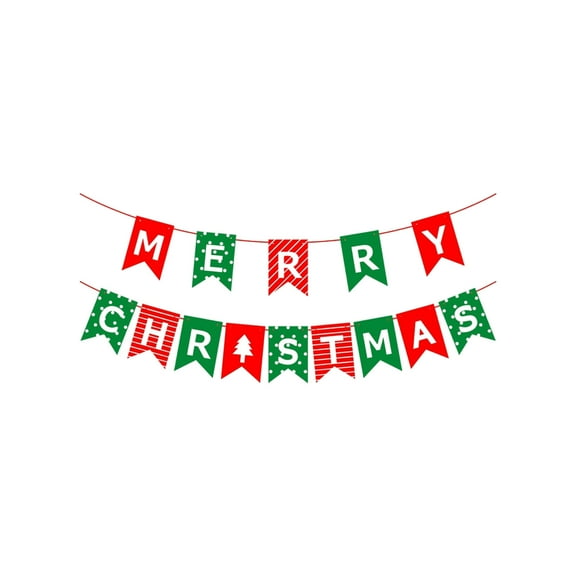 Cheapark Christmas Party Banner Decor - Colorful Paper Garlands & Letter Hanging Strings, Festive Backdrop for Holiday Gatherings & Tree Decor
