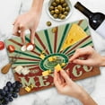 thumbnail image 4 of Mexican Cutting Board, Retro Pop Art Style Mexico Calligraphy with Tribal Classic on Grunge Image, Decorative Tempered Glass Cutting and Serving Board, Large Size, Multicolor, by Ambesonne, 4 of 5