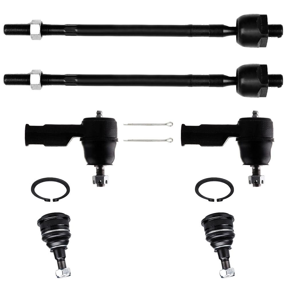 SCITOO 6pcs Suspension Kit Front Outer Inner Tie Rod End Lower Ball  Joint fit for 2000-2005 for Hyundai Accent ES3377 EV436 K90691