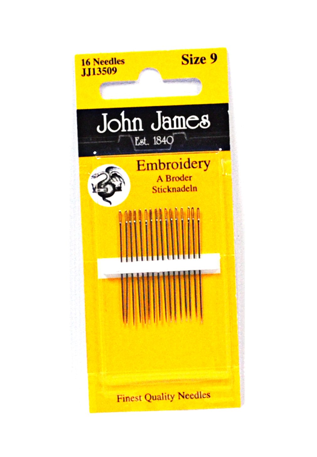 John James Embroidery Needles Size 9