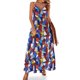 thumbnail image 1 of Vestido sin mangas con mosaico de bandera acadia Vestido largo sexy para mujer Vestidos de verano para mujer, 1 of 7
