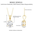 thumbnail image 4 of Rosec Jewels IGI Certified Lab Grown 2 Carat Diamond Pendant - with Chain - E-VS1 Quality - Gift for Special Person, 18K Yellow Gold, 4 of 6