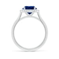 thumbnail image 2 of ANGARA Lab Grown 2.2 Ct Round Blue Sapphire Halo Engagement Ring in 14K White Gold for Women (Size-8mm) | September Birthstone, Anniversary, Jewelry Gift for Women | Lab Grown Blue Sapphire Ring, 2 of 8