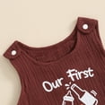 thumbnail image 4 of Musuos Baby Girl Boy Father's Day Tank Romper 3 6 12 18 24Months Letter Print Round Neck Sleeveless Jumpsuit Infant Summer Clothes, 4 of 8