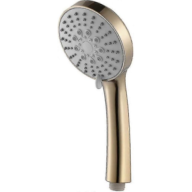 Handheld Shower Head High Pressure 5 Functions Shower Head Water Saving Hand Shower Head Abs Brushed Gold Rain Hand Held Shower Head With Silicone Wat