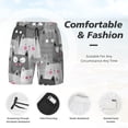 thumbnail image 3 of Balery Cats Group Bañador para hombre, shorts de playa de secado rápido con entrepierna y forro de compresión-Medium, 3 of 6