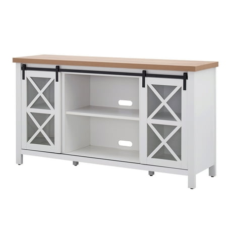 Camden&Wells - Clementine TV Stand for TVs Up to 65" - White/Golden Oak