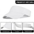 thumbnail image 6 of sixwipe 2 Pack Sport Sun Visor Hats, Adjustable Empty Top Baseball Cap, Cotton One Size Outdoor Sun Sports Visor Ball Caps for Women and Men Golf Cycling Fishing Tennis Running, 6 of 7
