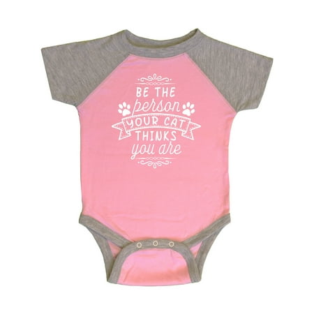 

Inktastic Be the Person Your Cat Thinks You are with Paw Prints Gift Baby Boy or Baby Girl Bodysuit