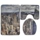 thumbnail image 1 of ABPHQTO Una vista aérea de la ciudad de Nueva York Juego de alfombras de baño de 3 piezas Alfombra de baño Alfombra de contorno y tapa de inodoro, 1 of 2