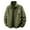 Army Green, variant on MELDVDIB Mens Zip-Up Fleece Jacket Solid Color Stand Collar Coat Tops Fall Winter Long Sleeve Hiking Running Outwear with Pocket Army Green L