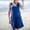 Dark Blue, variant on Women's Solid Color Sleeveless Knit Tank Dress with Pockets, Casual Loose Fit Midi Beach Dress for Summer