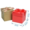 thumbnail image 3 of Cajas de regalo GP SUP de 10 x 10 x 10 cm, color dorado y rojo, 12 unidades, 3 of 8