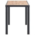 thumbnail image 3 of vidaXL Patio Table Black and Brown 48.4"x23.6"x29.1" Solid Acacia Wood, 3 of 3