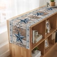 thumbnail image 6 of Table Runners 48 Inches Long Dress Scarves, Texas Star Rustic Farmhouse Kitchen/Dining Table Runner, Short Coffee Tablerunners, Country Blue Berry Brown Wooden Plank 13x48 Inch, 6 of 9