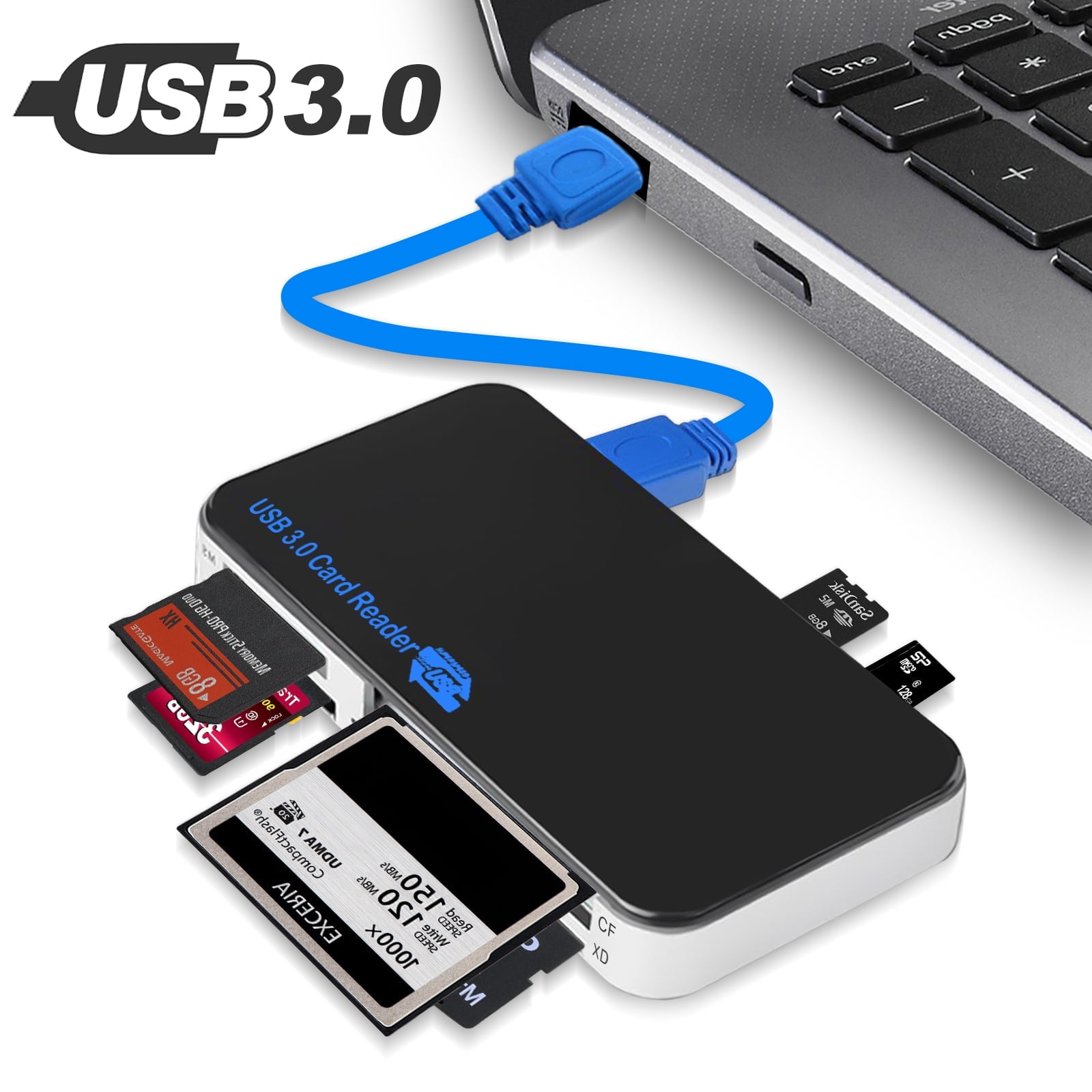 3-in-1 SD Kartenleser USB C - Für SD/MicroSD/XD Karten Mit Lightning & USB Anschlüssen