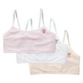 thumbnail image 2 of Cotton Girls Training Bra - 3 Packs Crop Cami Training Bras for Girls with Adjustable Straps Cotton Bra Hot Pink 12-14 Years, 2 of 6