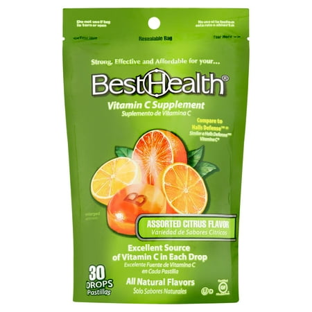 BestHealth Assorted Citrus Flavor Vitamin C Supplement Drops, 30 count