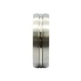 thumbnail image 3 of Metals Jewelry Men's / Women's 7mm Center Groove With Satin Finish Titanium Wedding Ring Size 7.5, 3 of 6