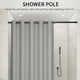 thumbnail image 4 of Extendable Telescopic Spring Loaded Net Voile Tension Curtain Rail Pole Rods,70~120cm,Black, 4 of 5