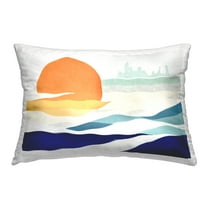 Stupell Industries Sun & Beach Waves Decorative Printed Throw Pillow, 14 x 20