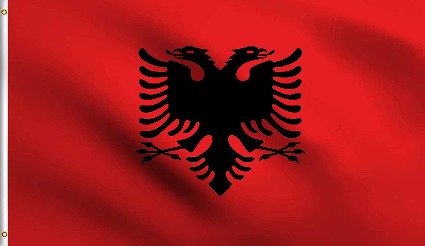 Albania Albanian 3' X 2' 3ft x 2ft Flag With Eyelets Premium Quality 