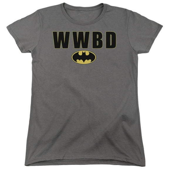 Batman Wwbd Logo S/S Women's T-Shirt Charcoal