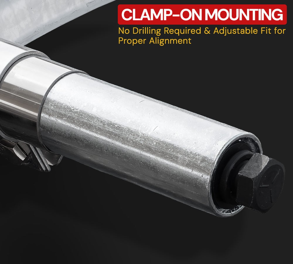 thumbnail image 5 of 24" x 29" Heavy-Duty Stainless Steel Quarter Fenders with Triangle Support Bracket, Polished Finish, Set of 2 for 18-Wheelers, Semi-Trailers & Class 8 Trucks, 5 of 12