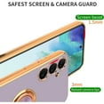thumbnail image 3 of Slim Electroplated Plating TPU Ring Stand Case for Samsung Galaxy S24,Dteck Shockproof Rubber Case Built-in 360° Ring Holder Magnetic Back Cover for Galaxy S24,Lightpurple, 3 of 6