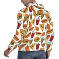 thumbnail image 3 of Hoodies for Men - hot dog Hamburger Long Sleeve Comfrt Men'S Fashion Hoodies & Sweatshirts, Sweatshirts for Men Hoodies Pullover Clothing Clothes with Pouch, 3 of 7