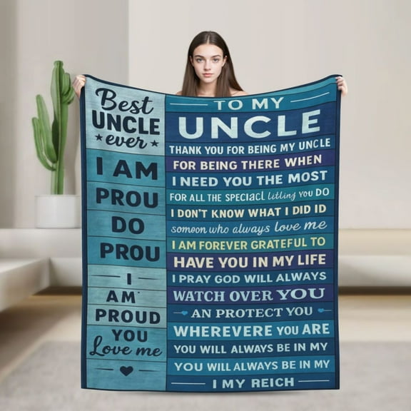 Uncle Birthday Gifts, Happy Birthday Gifts for Uncle, Men Uncle Gifts for Birthday, Adult Uncle Birthday Gifts from Niece Nephew, Uncle Birthday Decoration, Uncle Birthday Blanket 50x40