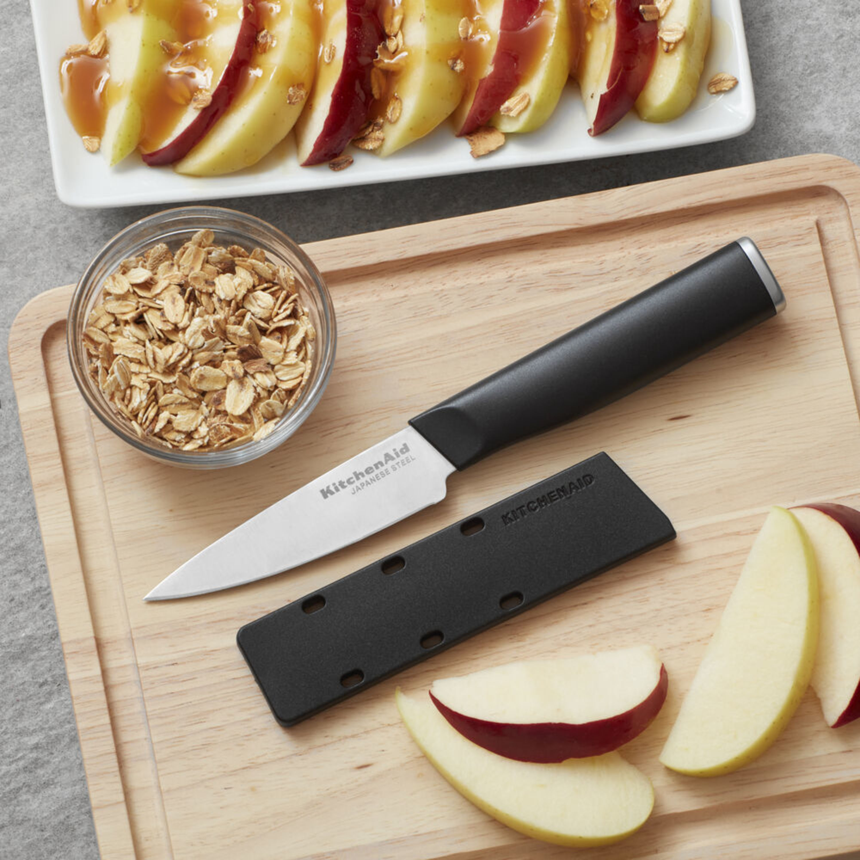 Kitchenaid Classic Paring Knife Black with Endcap and Blade Cover, 3.5-inch, Black