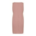 thumbnail image 5 of Babysbule Clearance Womens Summer Dresses, Fashion Women Casual Plus Size V-Neck Soild Color Sleeveless Vest Linen Dress, 5 of 8