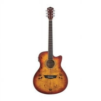 Washburn Deep Forest Burl Grand Auditorium Acoustic Electric Guitar - Amber Fade