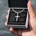 thumbnail image 3 of Cross Necklace Gift for Men, Promise Necklace For Him, Sentimental Jewelry For Him Christian Cross Chain Man Boyfriend, Valentines Anniversary Birthday Gift For Husband/Boyfriend, 3 of 5